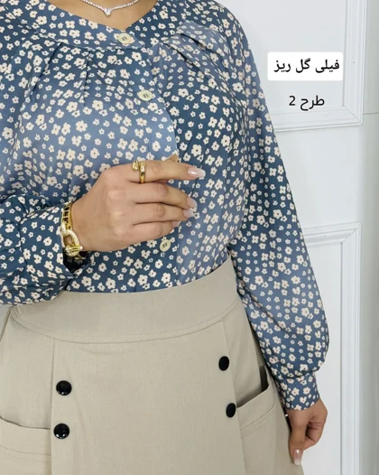 ست بهاره گلی ┃ست شومیز و دامن زنانه