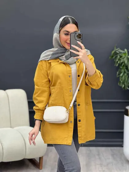 مانتو کتان بغل سه دکمه سوین