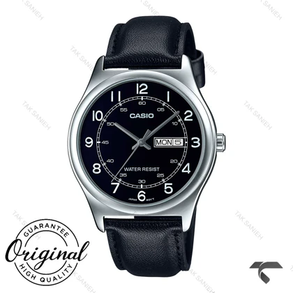 ساعت کاسیو چرمی کلاسیک MTP-V006L-1B2U مردانه دو تقویمه Casio-10414-G