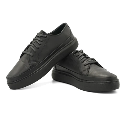 کفش ونس چرم طبیعی مردانه استار مدل Flat shoes - 0150