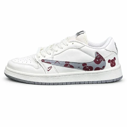 کفش کتانی مردانه مدل نایکی ترویس (کیفیتاورجینال) کرم طوسی Nike travis