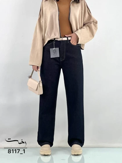 شلوار رگولار جین آبی