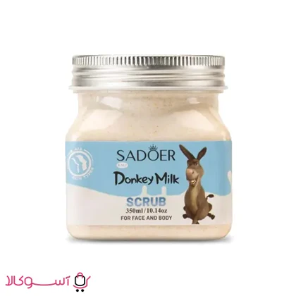 اسکراب لایه بردار سادور مدل donkey milk شیر الاغ حجم 350 میل