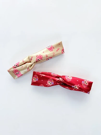 هدبند فانتزی ساتن طرح لبوبو