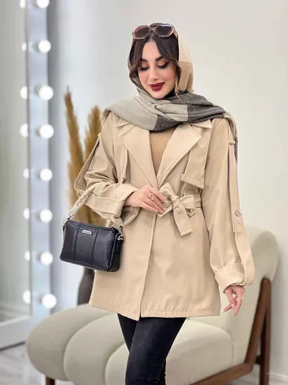 بارانی کمر پاگن ژیله دار