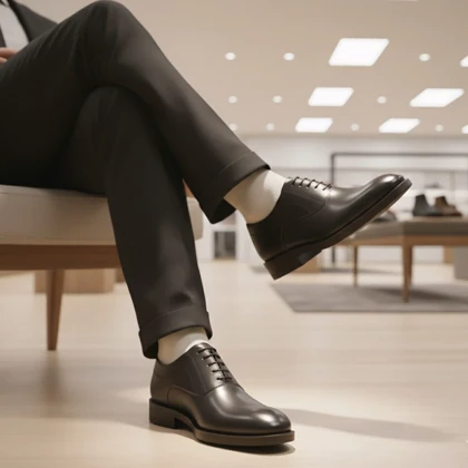 کفش رسمی بندی مردانه مدل Afraz-مشکی