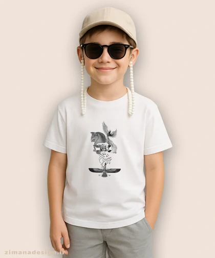 تیشرت بچگانه اصیل ایرانی طرح چو ایران نباشد تن من مباد کد 997