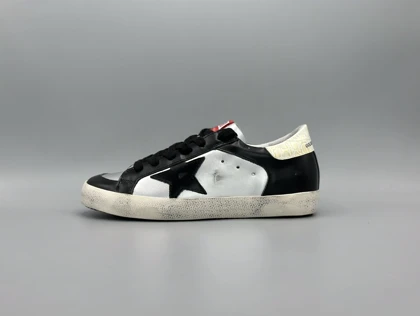 کتانی گلدن گوس ال تی دی چرم نقره مشکی کرم/Golden Goose Limited Edition