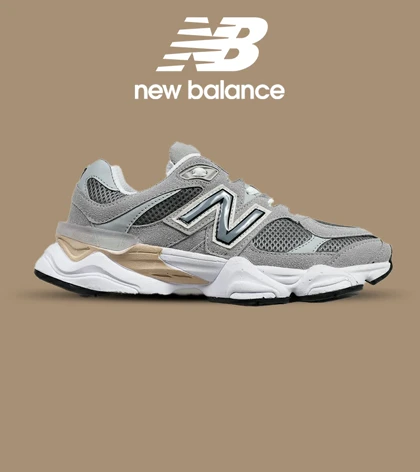 کفش کتانی مردانه و زنانه طوسی خاکستری NEW BALANCE 9060 مدل 5300