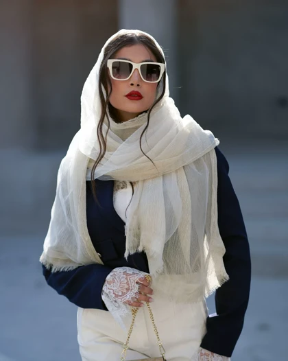 شال ویسکوز حریر دولایه 20562