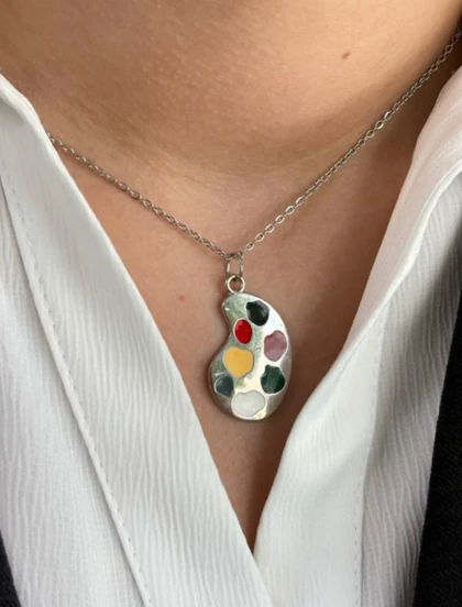 پلاک زنجیر پالت رنگ🎨