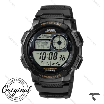 ساعت کاسیو مردانه AE-1000W-1AV اصل مشکی Casio-11941-G