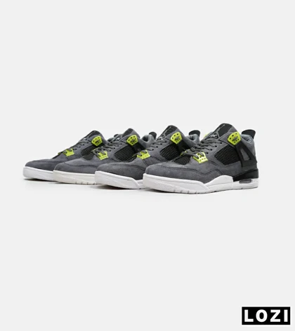 کتانی ساق‌دار مردانه خاکستری سبز Nike air jordan 4