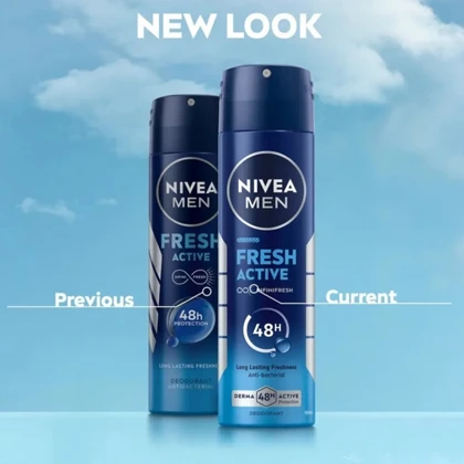 اسپری ضد تعریق مردانه نیوآ NIVEA مدل Fresh Active محافظت 48 ساعته 150ml