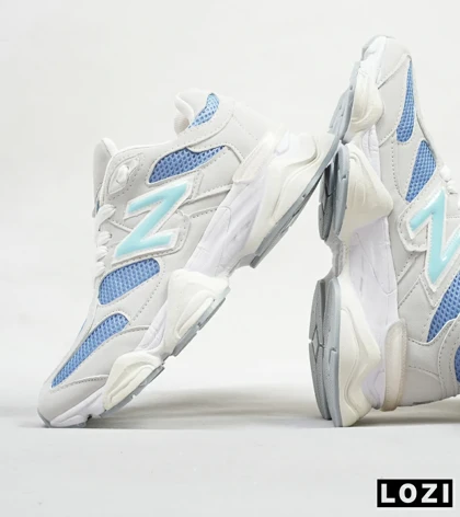 کفش کتانی زنانه طوسی آبی NEW BALANCE 9060