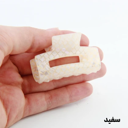 کلیپس دخترانه مدل بند انگشتی مستطیل تو خالی خطی