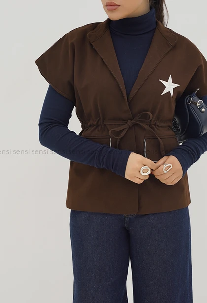 وست زنانه کتان آستر دارstarکد1007002