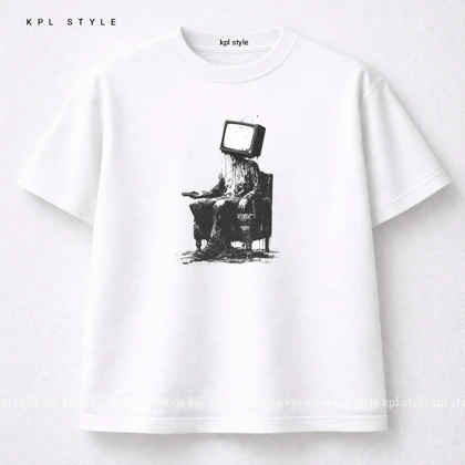 تیشرت باکسی 100٪ پنبه طرح زمان | تنفس‌پذیر | کد 1425