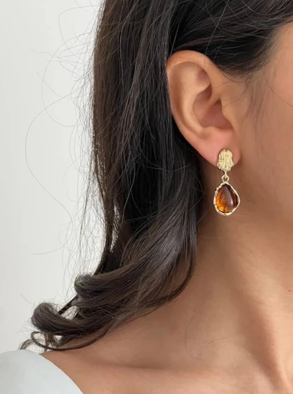 گوشواره وارداتی اشک رزینی