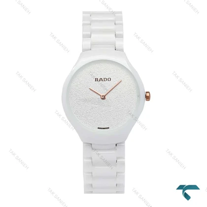 ساعت رادو زنانه سفید سرامیکی صفحه اکلیلی Rado-6538-L