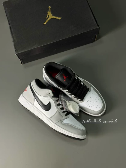 کتانی ویتنامی نایک ایر جردن وان لو اسموک گری nike air jordan 1 Low smoke Gray