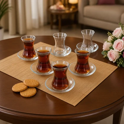 استکان کمرباریک ساده پاشاباغچه ترکی