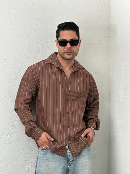 پیراهن مردانه راه راه مودال 1061