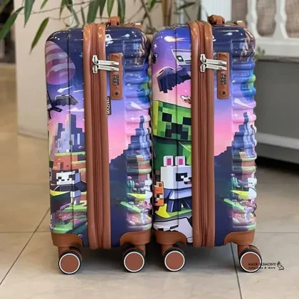 چمدان مسافرتی بچگانه طرح ماینکرافت
