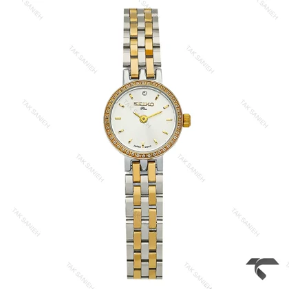 ساعت سیکو پلاس زنانه دورنگ طلایی دورنگین ظریف Seiko-9860-L