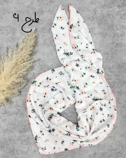 روسری کرپ گل‌گلی 3702