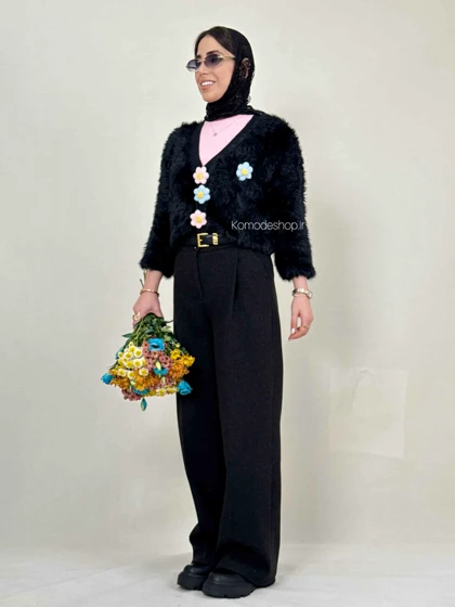 ژاکت پینترسی موهر ترک شکوفه