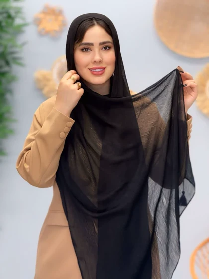3107-شال مشکی حورا