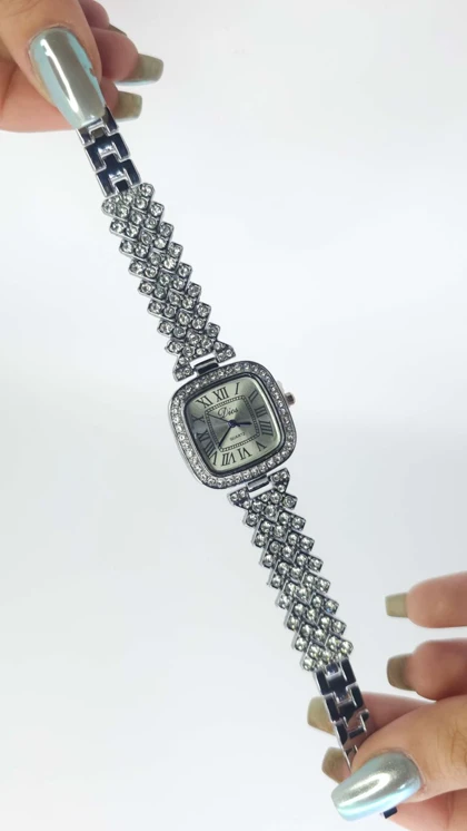 ساعت مچی زنانه مجلسی Dios نگین‌دار با موتور کوارتز