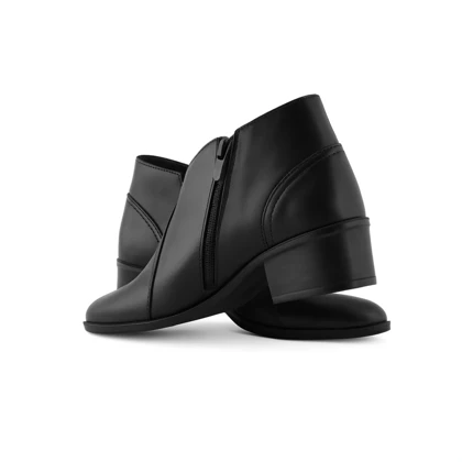 نیم بوت زنانه چرم یلسان مدل ویکات کد 689-GN