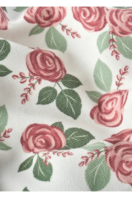 دستمال خشک‌کن آشپزخانه Bella Maison مدل Rose پنبه‌ای - کرم