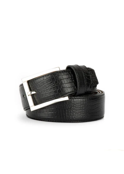 کمربند چرم زبانه دار مدل دولا