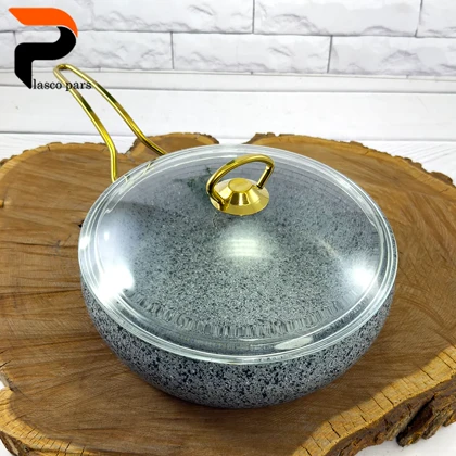 تابه 24 خمره ای تکدسته درب پیرکس طوسی هاناتک