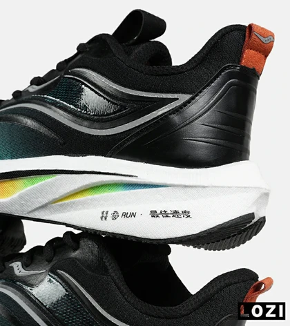 کفش کتانی مشکی سبز Saucony Ride Review v.2