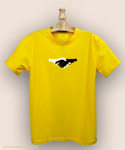 تیشرت مردانه و زنانه طرح دست به تفنگ کد 949