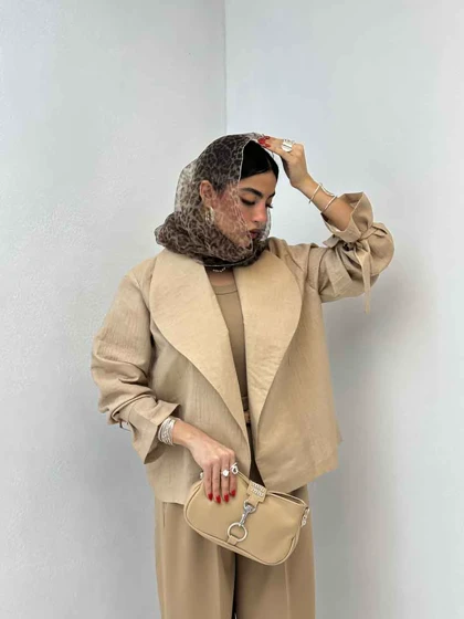 کت ژاکارد آستین بند 120330