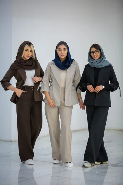 کت زنانه فوتر بغل سگک دار