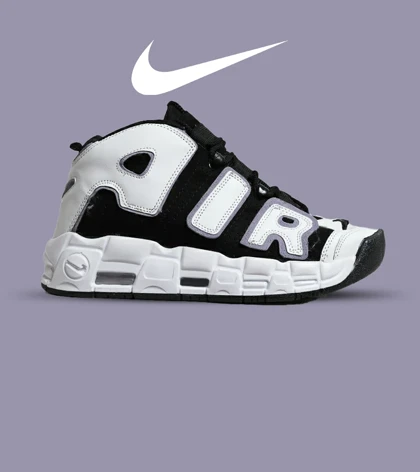 کفش کتانی مردانه و زنانه مشکی سفید NIKE Air More Uptempo '96 مدل 6004