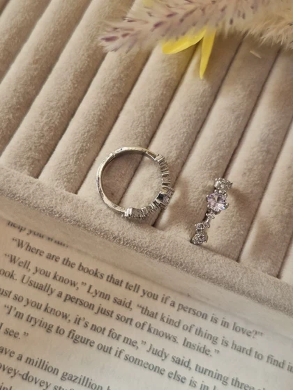 انگشتر جواهری فری سایز نگین دایره