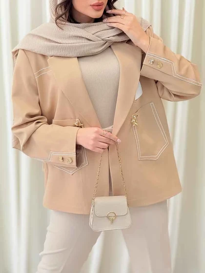 مانتو مازراتی دو جیب دوخت دار