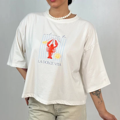 تیشرت زنانه کراپی summer