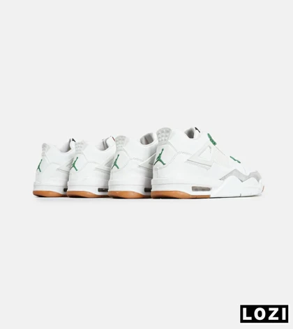 کتانی ساق‌دار زنانه و مردانه سفید سبز Nike air jordan 4