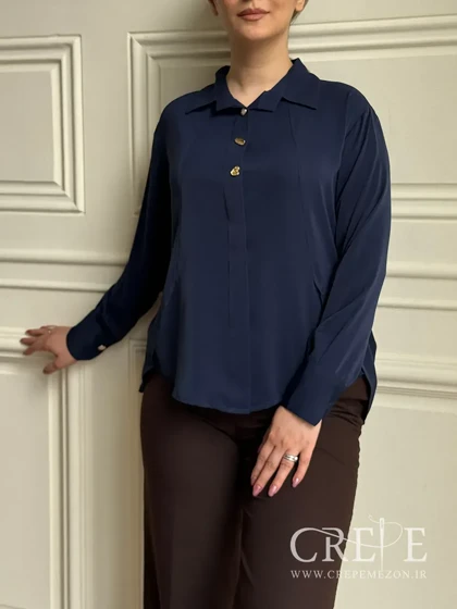 شومیز سه دکمه بغل هلال