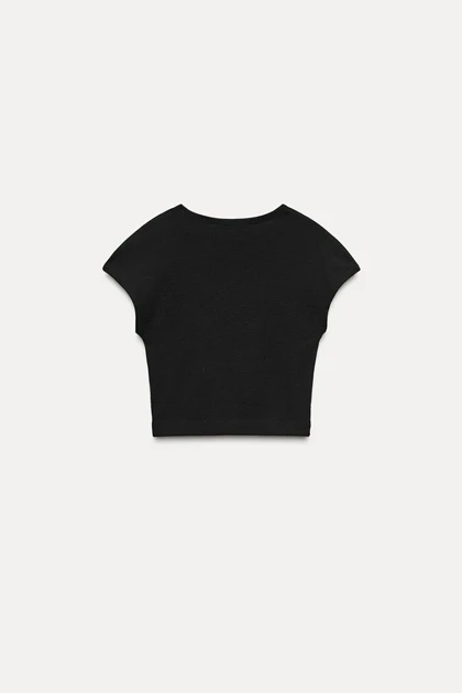 کراپ تاپ نخی Zara Cap Sleeve335
