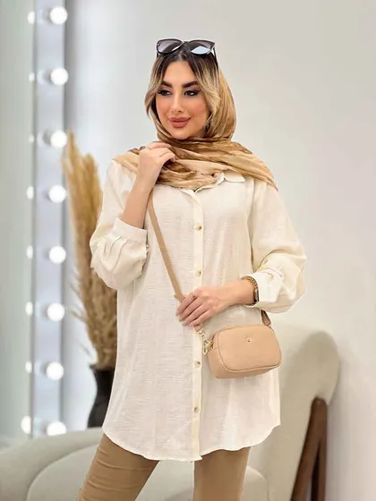 شومیز طرحدار لینن نچرال