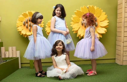 پیراهن تور آبی